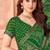 green chiffon bandhani geometric printed saree with blouse 