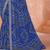 blue chiffon bandhani geometric printed saree with blouse 