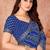 blue chiffon bandhani geometric printed saree with blouse 