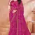 pink chiffon bandhani geometric printed saree with blouse 