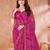 pink chiffon bandhani geometric printed saree with blouse 
