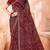 wine chiffon bandhani geometric printed saree with blouse 