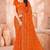 orange chiffon bandhani geometric printed saree with blouse 