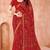 red chiffon bandhani geometric printed saree with blouse 
