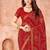red chiffon bandhani geometric printed saree with blouse 