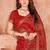 red chiffon bandhani geometric printed saree with blouse 