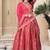 Pink sequins embroidered silk semi stitched lehenga choli