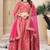 Pink sequins embroidered silk semi stitched lehenga choli
