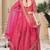Pink sequins embroidered silk semi stitched lehenga choli