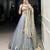 sky blue Fendi Silk Sequins Thread Embroidered Belt Lehenga Choli
