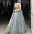 sky blue Fendi Silk Sequins Thread Embroidered Belt Lehenga Choli