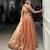 orange Fendi Silk Sequins Thread Embroidered Belt Lehenga Choli