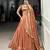 orange Fendi Silk Sequins Thread Embroidered Belt Lehenga Choli
