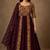 Purple embroidered suit with dupatta