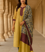 Cotton patchwrok kurta with dupatta