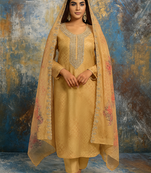Soft organza ochre suit set