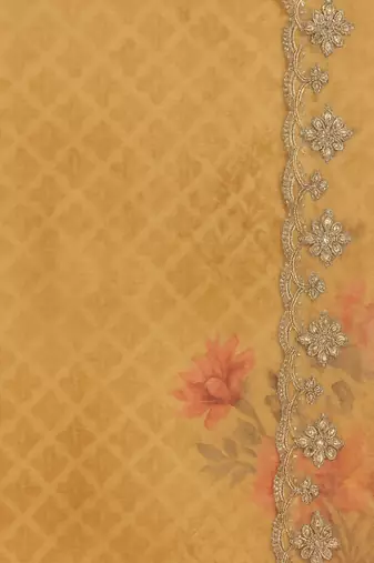 Soft organza ochre suit set