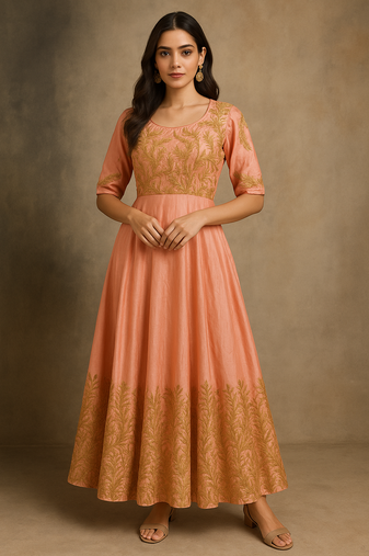 Cotton muslin long kurta
