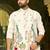 Off white malai satin kurta with intricate embroidery work nehru jacket