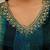 Women Floral Zari Embroidered Yoke Design Crushed Organza Kurta Set
