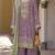 Purple embroidered chinon semi-stitched palazzo style salwar suit