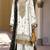 White embroidered chinon semi-stitched palazzo style salwar suit