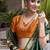 orange Paithani Jacquard Silk Lehenga Choli with Weaving Zari Tassel Dupatta