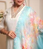  Women's Rayon Blend Floral Straight Printed Kurta Pant With Dupatta | kurta sets for woman