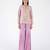 Mauve embroidered georgette co ord set
