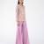Mauve embroidered georgette co ord set