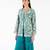 Green embroidered georgette co ord set
