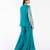 Green embroidered georgette co ord set