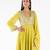 Lime embroidered chanderi anarkali