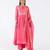 Rani-pink embroidered chanderi anarkali