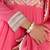 Rani-pink embroidered chanderi anarkali