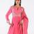 Rani-pink embroidered chanderi anarkali