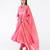 Rani-pink embroidered chanderi anarkali
