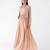 Rose-gold embroidered raw silk anarkali