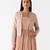 Rose-gold embroidered raw silk anarkali