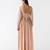 Rose-gold embroidered raw silk anarkali