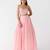 Pink embroidered chiffon cape set