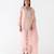Baby-pink embroidered tissue kurta set