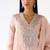 Baby-pink embroidered tissue kurta set