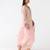 Baby-pink embroidered tissue kurta set