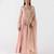 Baby-pink embroidered chiffon anarkali