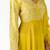 Mustard embroidered raw silk anarkali