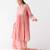 Baby-pink embroidered chiffon kurta set