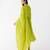 Lime embroidered chiffon kurta set