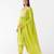 Lime embroidered chiffon kurta set