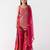 Pink embroidered crepe sharara